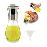 Distributeur de vaporisateur d'huile en verre de 200ml Distributeur d'huile de cuisine 2 en 1 et pulvérisateur de brouillard pour diffuseur