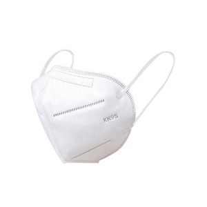 Masques pliables KN95 blancs, respirateurs emballés individuellement avec attaches élastiques - Product Image 3