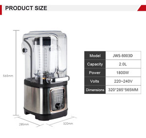 เครื่องเตรียมอาหารเชิงพาณิชย์ 100% ทองแดงแท้ พร้อมเคาน์เตอร์กันเสียง เครื่องปั่นอเนกประสงค์สำหรับงานหนัก เครื่องปั่นและคั้นน้ำผลไม้สด - Product Image 1