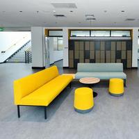Ensemble de canapés modulaires sectionnels, couleur personnalisée, cadre en métal, mobilier de salon de bureau, tissu moderne, écologique, bureau à domicile, hôtel