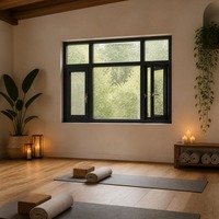 Kit de Ventanas Abatibles HUACAI, Venta al por Mayor de Fábrica, Conjunto de Puertas y Ventanas Abatibles para Constructores