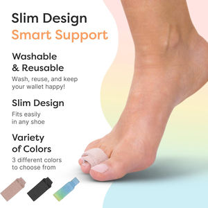 Correcteur d'orteils <span class=keywords><strong>en</strong></span> <span class=keywords><strong>marteau</strong></span> <span class=keywords><strong>pour</strong></span> femmes et hommes, enveloppes <span class=keywords><strong>en</strong></span> tissu réutilisables <span class=keywords><strong>pour</strong></span> orteils cassés, attelle d'<span class=keywords><strong>orteil</strong></span> rembourrée <span class=keywords><strong>pour</strong></span> <span class=keywords><strong>protection</strong></span> (marron) - Product Image 2