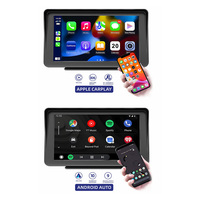 Monitor de Entretenimiento para Asiento Trasero de 7 Pulgadas con Navegación GPS, Carplay y Android Auto, Reproductor MP5 Portátil Inalámbrico USB