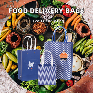 Sacs en papier kraft de luxe à emporter avec poignées pour la livraison de nourriture - Idéal pour le sucre, les nouilles, la pizza, le champagne, le lait, les sushis à emporter - Product Image 2