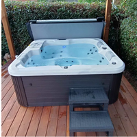 Bain de massage extérieur lumineux pour spa avec plaques acryliques