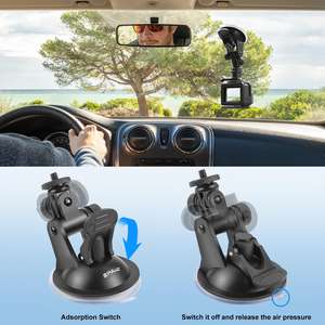 Support de fixation par ventouse PULUZ pour voiture avec adaptateur de trépied à vis et <span class=keywords><strong>sac</strong></span> de rangement pour caméras d'<span class=keywords><strong>action</strong></span> GoPro, Insta360, DJI – Fixation sécurisée - Product Image 4