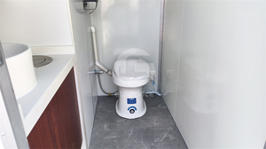 Remorque de toilettes mobiles de luxe personnalisée à 2 postes, design moderne pour usage extérieur - Product Image 6