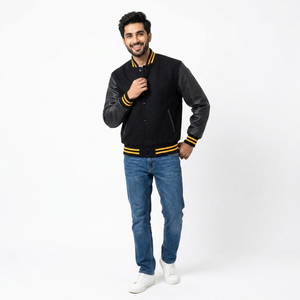 OEM Custom <b>Men's</b> Vintage Letterman Varsity <b>Jacket</b> High Quality <b>Baseball</b> Team Bomber Style CollegeBaseballjacket <b>for</b> <b>men</b> - Product Image 1