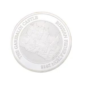 Russia 3D castle sterling silver challenge coins as custom travel Souvenirs gift