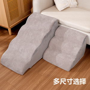 Rampe pour chien avec mousse à mémoire de forme, inclinaison à 32 degrés, pour chiens de petite et moyenne taille, marches en éponge grises, aide à la montée pour animaux de compagnie - Product Image 5