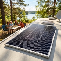 Module PV Monocristallin Rigide OEM Personnalisé 120W 12V – Panneau Solaire Hors Réseau pour Camping-car, Caravane, Motorhome, Abri – Alimentation Électrique