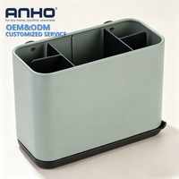 Organisateur mural minimaliste Define en argent mat avec cadre en acier inoxydable 430, compartiments en ABS et doublures en PP