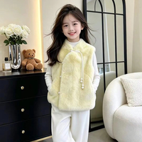 Veste décontractée en fausse fourrure écologique pour enfants avec col mandarin, épaisse, 100 % polyester, fermeture éclair