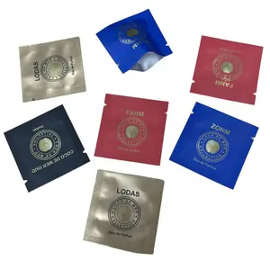 Votre Propre Logo Imprimé Étanche Sachet Échantillons Gratuits Parfums Sac Cosmétique Échantillon Sacs Produits Emballage Sac Crème Sachet