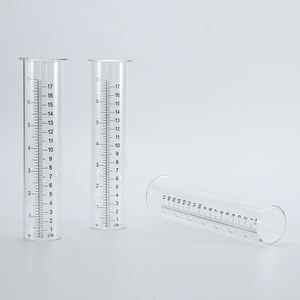 Pluviomètre en <span class=keywords><strong>verre</strong></span> de 7 pouces 45*55*204 Fond plat avec cylindre de pluviomètre gradué Tube à essai extérieur - Product Image 6