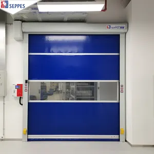 Múltiples métodos de apertura Puerta de alta velocidad de PVC Puerta enrollable automática Puerta de persiana enrollable rápida para almacén