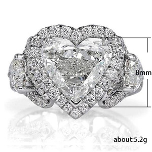 Anello da Donna con Accento a Cuore, Gioiello Elegante in Lega di Rame Regolabile, Regalo di Stile Scintillante - Product Image 5