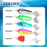 Tolure OEM nouveau style 75mm30g leurres artificiels de pêche en bois de haute qualité avec lame rotative