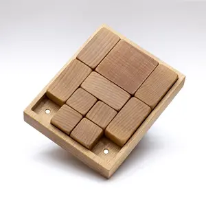 Juegos de rompecabezas 3D para adultos, rompecabezas de madera Klotski, venta al por mayor
