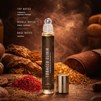 Elixir concentré au tabac de qualité supérieure, parfum en roll-on longue durée pour le bureau et les rendez-vous, huile parfumée pour homme, parfum boisé cuir tabac