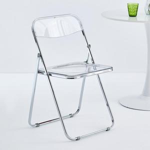 Sedia Pieghevole in Acrilico Trasparente Premium, Design Moderno e Minimalista <span class=keywords><strong>per</strong></span> <span class=keywords><strong>Arredamento</strong></span> Casa, Studio Fotografico, Negozio di <span class=keywords><strong>Abbigliamento</strong></span>, Trucco e Sala da Pranzo - Product Image 4