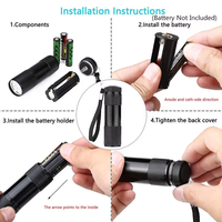 Mini Linterna UV de Aluminio con 9 LED de Luz Púrpura, Detector de Orina de Mascotas y Escorpiones, para Camping, con Fuente de Alimentación CC, Aleación de Aluminio