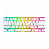 Clavier de jeu mécanique filaire 61 touches OEM ODM PJT-DKB2176, rétroéclairage arc-en-ciel Lizhi LED, fonction d'inclinaison réglable, Plug & Play