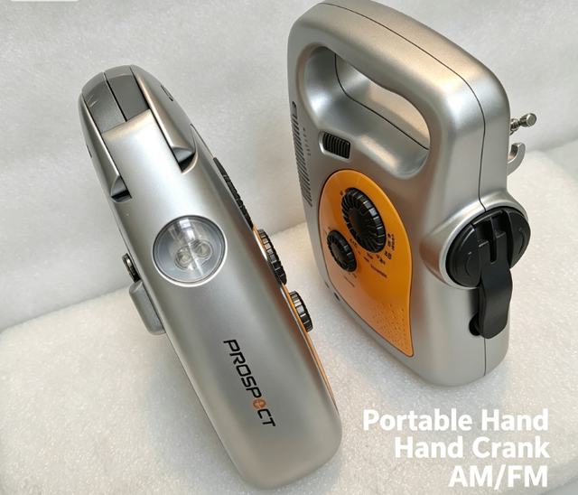 Multifunctional Vintage Radio AM FM NOAA Weather Emergency Solar Hand Crank Speaker for Survival Camp