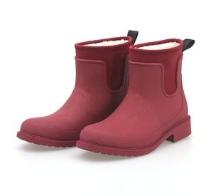 <span class=keywords><strong>Bottes</strong></span> de pluie pour femmes YL3587, de haute qualité, tendance, rouges, mi-<span class=keywords><strong>mollet</strong></span>, en caoutchouc thermique, résistantes à l'eau - Product Image 1