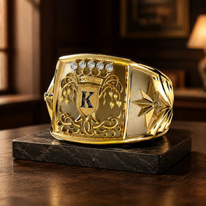 Anello con Design a Corona, Stile Creativo, Anello da Dito per Uomo - Product Image 6
