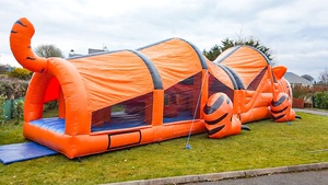 Lớp thương mại hổ bơm hơi chướng ngại vật nhà bị trả lại với đường trượt và đường hầm chướng ngại vật để giải trí cho trẻ em - Product Image 2