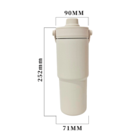 Flacon à vide en acier inoxydable en céramique de 40oz Tasse de voiture à doublure en céramique rayée pour le thé et le café en déplacement Tasse à café