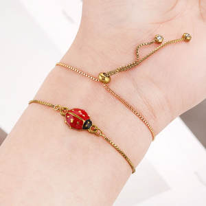 11.5 सेमी स्टेनलेस स्टील एडजस्टेबल ब्रेसलेट के साथ फ्लैट बेड्स डिय गहने बॉक्स चेन थोक फैशन टखट - Product Image 4