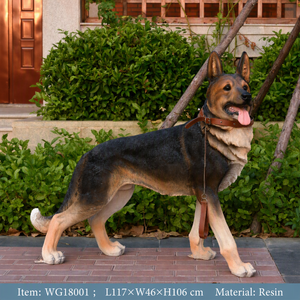 En Stock: Set de Esculturas de Perro <span class=keywords><strong>Pastor</strong></span> de Fibra de Vidrio, Estatuas de Animales de FRP para Decoración de Jardín, Césped y Paisajes - Product Image 5
