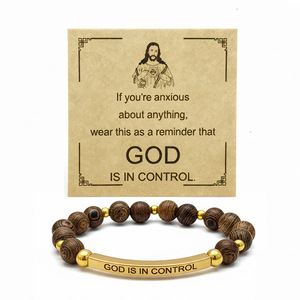 Pulsera <span class=keywords><strong>de</strong></span> Fe con Tarjeta <span class=keywords><strong>de</strong></span> Mensaje "<span class=keywords><strong>DIOS</strong></span> ESTÁ EN CONTROL", Pulsera Cristiana <span class=keywords><strong>de</strong></span> Acero Inoxidable para Bautizo, Regalo <span class=keywords><strong>de</strong></span> Iglesia - Product Image 4
