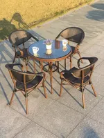 Ensemble de table et chaise en verre pour l'extérieur, nouveau produit, offre spéciale