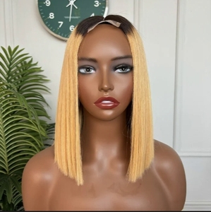 Perruque Bob courte en dentelle sur le devant Cheveux humains brésiliens pour femmes noires <span class=keywords><strong>Taille</strong></span> <span class=keywords><strong>10</strong></span> Perruque Bob vietnamienne sans colle à double tirage - Product Image 4
