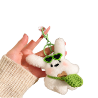 Porte-clés en peluche lapin mignon kawaii, décoration de Noël, cadeau, mini, coton PP écologique, imprimé UV 3D