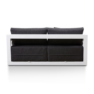 Luxe moderne Patio causeuse <span class=keywords><strong>canapé</strong></span> meubles <span class=keywords><strong>extérieur</strong></span> jardin épais coussin en <span class=keywords><strong>aluminium</strong></span> 2 places <span class=keywords><strong>canapé</strong></span> - Product Image 4