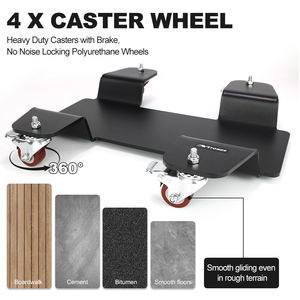 Waximoto Fit pour moto universelle <span class=keywords><strong>Center</strong></span> Bike <span class=keywords><strong>Stand</strong></span> Mover Dolley Aftermarket 360 degrés Castor Heavy Duty Bike <span class=keywords><strong>Dolly</strong></span> - Product Image 2