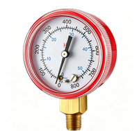 Industrial Refrigerant Gauges 0-800psi Range Copper Alloy Connection Axial Radial Mount for HVAC Pipeline Systems