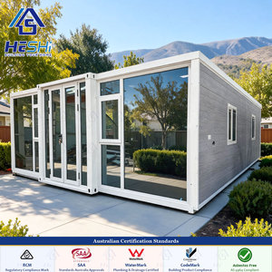 บ้านสำเร็จรูปแบบตู้คอนเทนเนอร์ขนาด 40 ฟุต 30 ฟุต 20 ฟุต ขยายได้ 1 ห้องนอน บ้านบังกะโล พร้อมรางล่างขนาด 80x80x5 มม. มาตรฐาน AU หน้าต่างโลหะผสมขนาด 930 มม. - Product Image 1