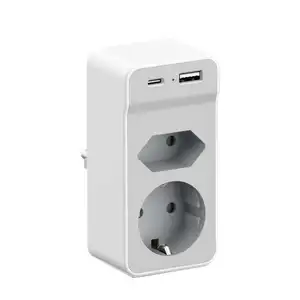 OSWELL, accesorios portátiles de tamaño pequeño para el hogar, adaptador de viaje, enchufe de pared con 2 puertos de carga USB 16A 4000W MAX