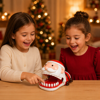 Jeu de dentiste de Noël Père Noël qui mord le doigt – Jouet interactif amusant pour fêtes, pour enfants et adultes, idéal comme cadeau