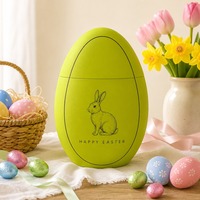 Boîte de rangement pour œufs de Pâques personnalisée, verte, imperméable, doublée d'éponge, en carton, imprimé lapin, pour chocolat, cadeau, vente en gros, directement de l'usine