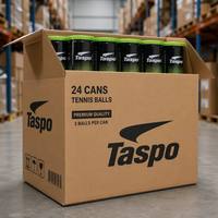 Balles de tennis d'entraînement Taspo à haute élasticité - Durabilité longue durée pour les entraînements en club et à l'école - Matériel écologique