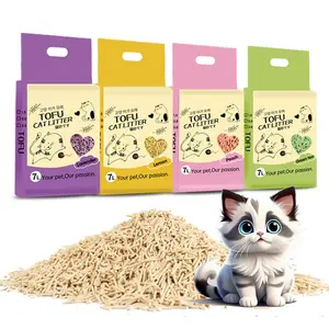 Forniture per animali domestici di alta qualità all'ingrosso lettiera per gatti tofu agglomerante lettiera per gatti tofu 10kg lettiera per gatti agglomerante