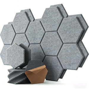 Paneles Acústicos Hexagonales Autoadhesivos de PET para Decoración Moderna y Colorida, Paneles Acústicos Insonorizantes - Product Image 1