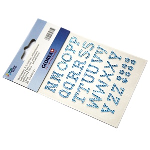 Miếng Dán Chữ Cái Dễ Thương Đính Kim Cương Giả Miếng Dán Kỹ Thuật Số Keo Dán Tùy Chỉnh Chất Lượng Tốt Nhà Cung Cấp In UV Kim Cương Pha Lê Vàng - Product Image 5