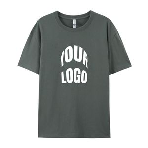 Camiseta de Manga Corta de Algodón Puro de 400G, Estilo Retro, Teñida con Cera y Lavada, Personalizable con Impresión, Talla Grande, Venta Caliente - Product Image 5